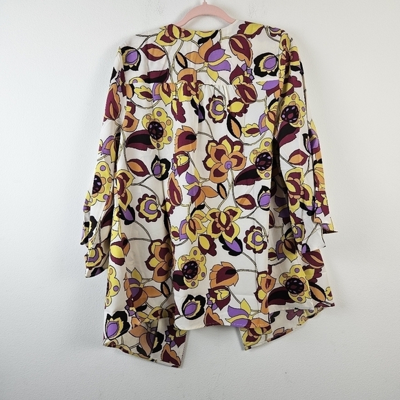 Modcloth Floral Bell Sleeves Kimono Size L/XL - Picture 11 of 13